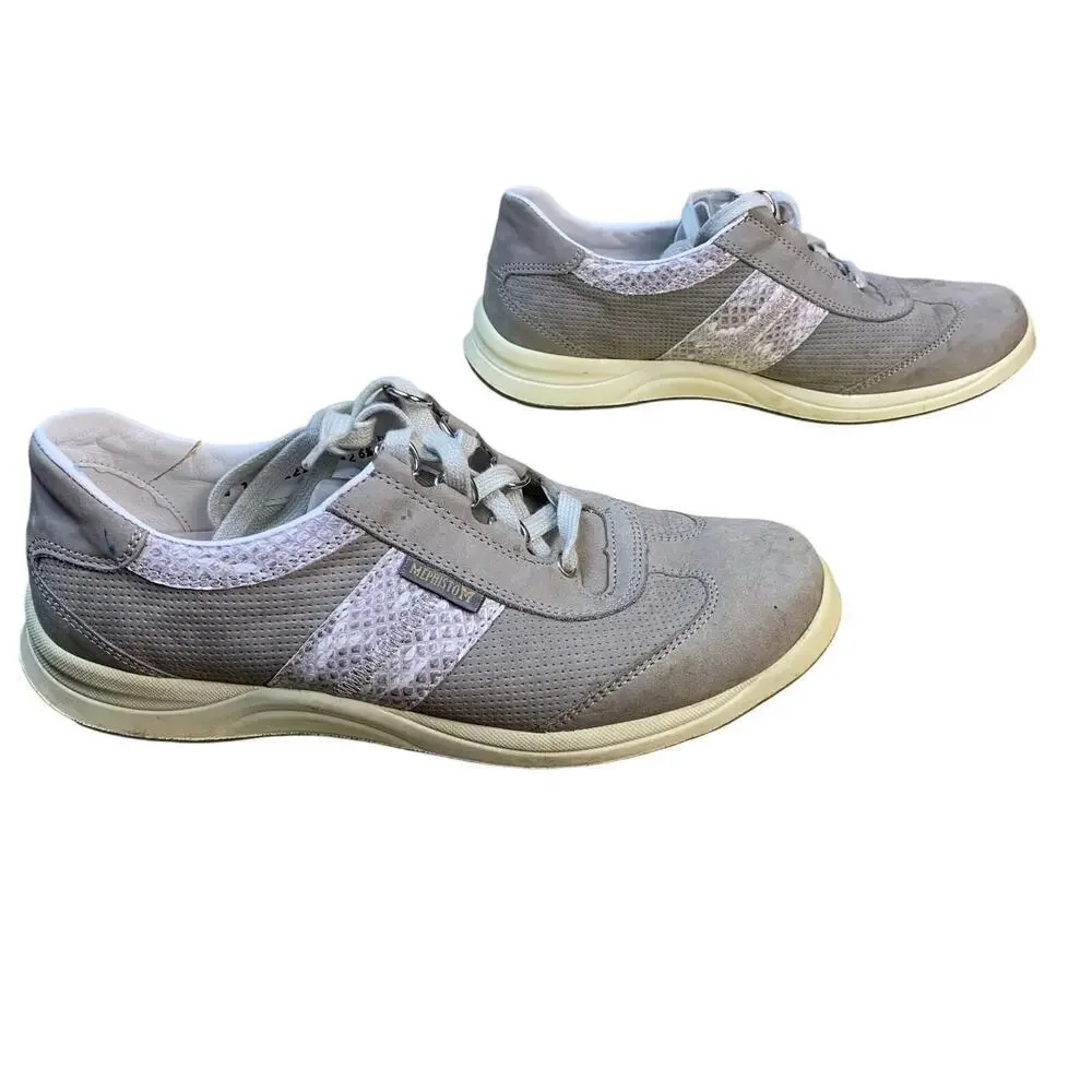 Mephisto Runoff Taupe Snakeskin Airjet Running Sneakers Size 6.5